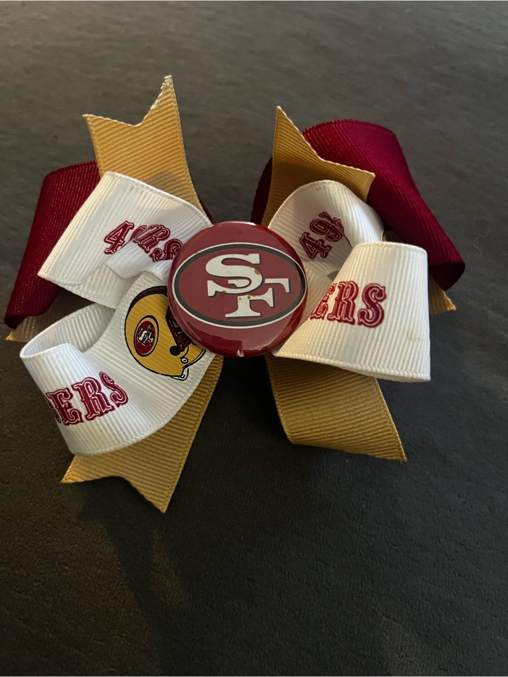 San Francisco 49ers Decorative Hair Bow with Logo